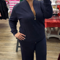 Navy Flare Jogging Pant