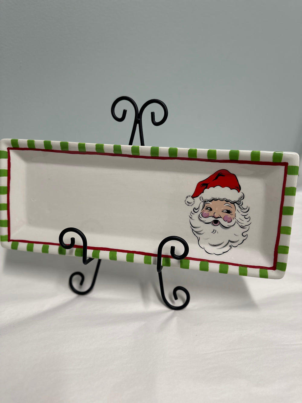 Ceramic Butter Plate - Santa