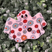 Ghost Floral Claw Clip