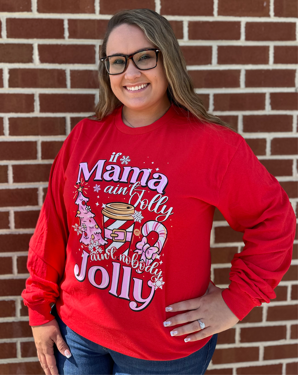 Mama Ain't Jolly Long Sleeve Tee