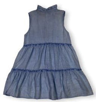 Gauze Tieback Dress - Indigo
