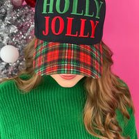Holly Jolly Plaid Hat