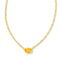 Cailin Necklace Gold in Golden Yellow Crystal