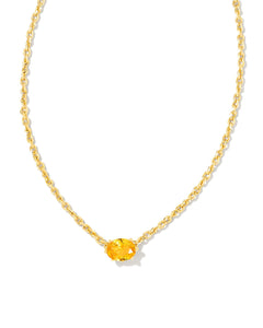 Cailin Necklace Gold in Golden Yellow Crystal