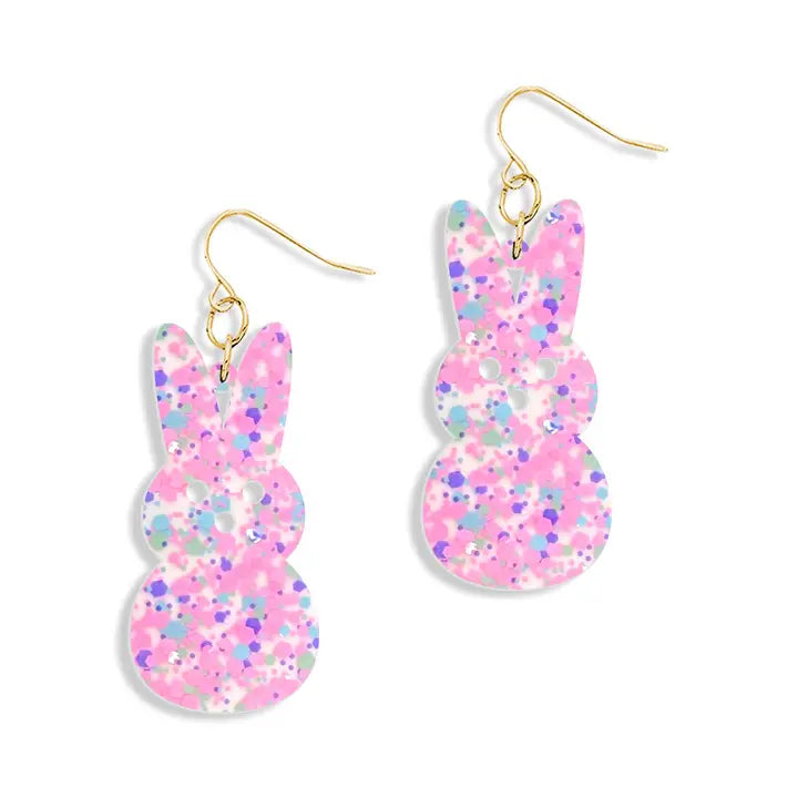 Pink Confetti Peep Earrings