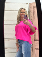 Rebecca Ruffle Sleeve Top - Pink
