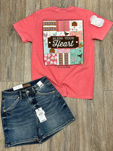 Patchwork Bless Your Heart Tee