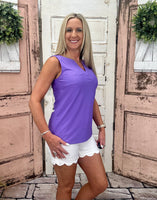 Liana Sleeveless Tank Top - Purple
