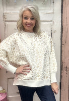 Leopard Gold Foil Knitted Sweater
