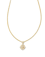 9608862748 Dira Crystal Pendant Necklace Gold in White Crystal
