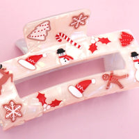 Iridescent Christmas Claw Clip