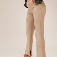 Taupe Corduroy Flare Leggings