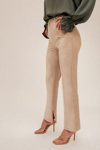 Taupe Corduroy Flare Leggings