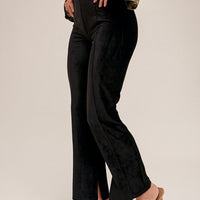 Black Corduroy Flare Leggings