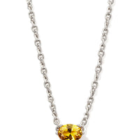 Cailin Necklace Silver in Golden Yellow Crystal