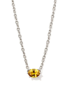 Cailin Necklace Silver in Golden Yellow Crystal