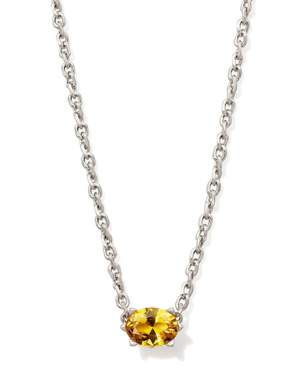 Cailin Necklace Silver in Golden Yellow Crystal