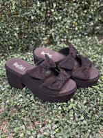 Put A Bow On It - Black Faux Suede
