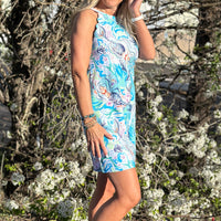 Mina Scallop Trim Dress - Mermaid Lagoon
