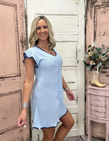 Terry Zip Dress - Ice
