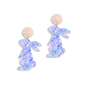 Lilac Confetti Bunny Earrings