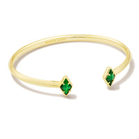 Kinsley Cuff Bracelet Gold in Kelly Green Illusion