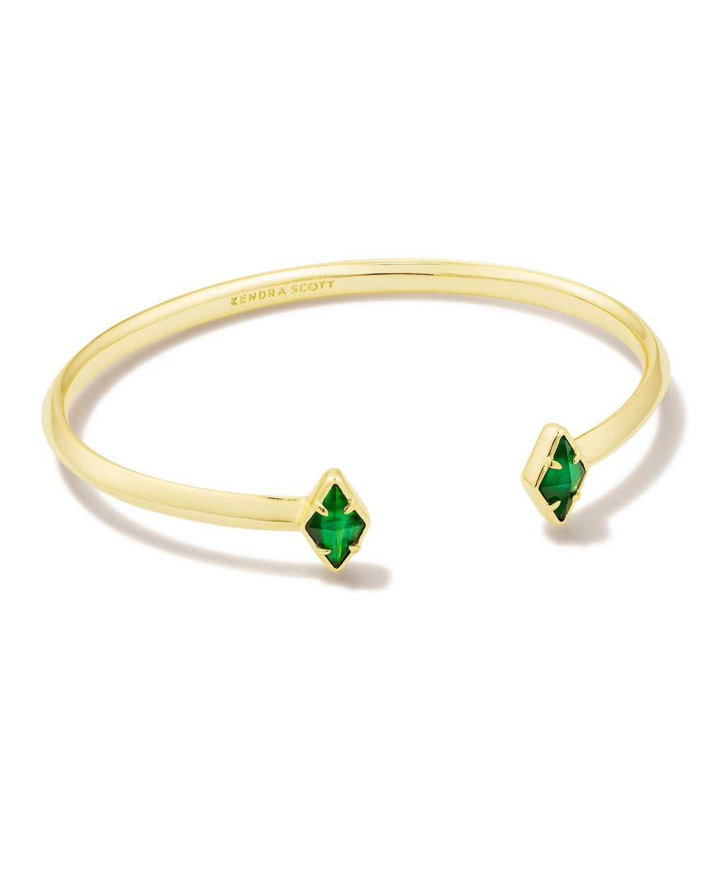 Kinsley Cuff Bracelet Gold in Kelly Green Illusion