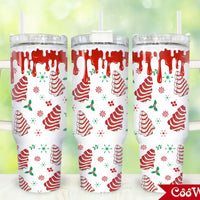 Christmas Cake Drip 40oz Tumbler