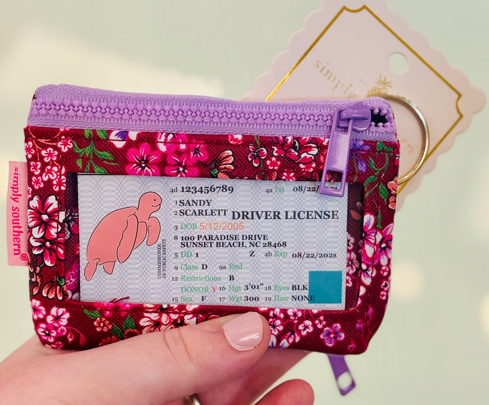 Simply Southern ID Wallet - Red Flower (REDFLR)