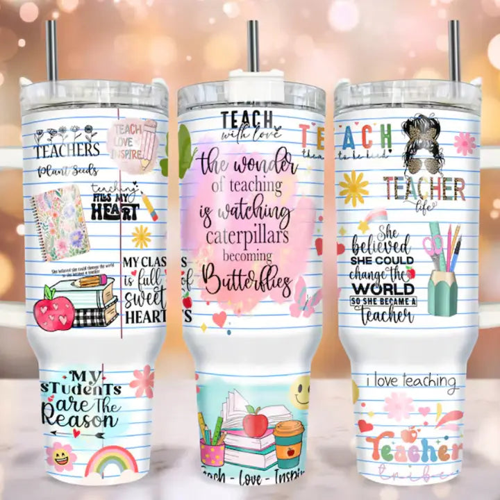 Teach with Love 40oz Tumbler