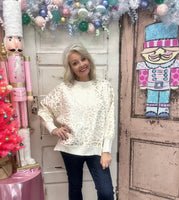 Leopard Gold Foil Knitted Sweater
