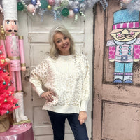 Leopard Gold Foil Knitted Sweater