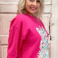 Pink Tree & Bows Side Bow Sweatshirt