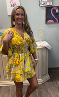 Floral Romper - Yellow

