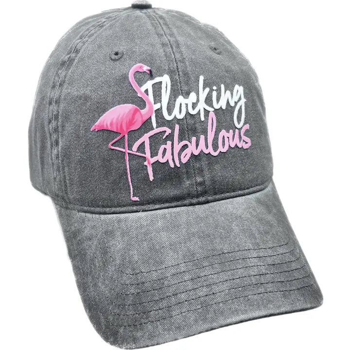 Flocking Fabulous Baseball Hat - Grey