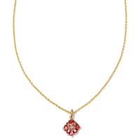 9608865099 Dira Crystal Pendant Necklace Gold in Pink Mix