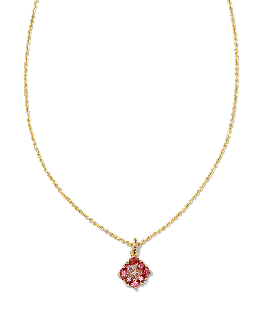 9608865099 Dira Crystal Pendant Necklace Gold in Pink Mix