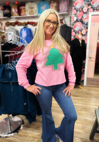 Pink Patched Christmas Tree Top