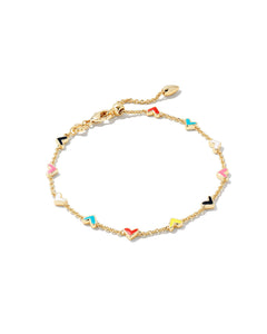 Haven Gold Heart Chain Bracelet in Multi Mix