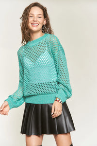 Green Crochet Sweater