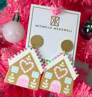 Gingerbread House Earrings
