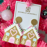 Gingerbread House Earrings