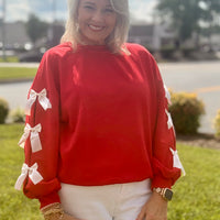 Red Bowknot Sweatshirt