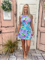 Tracey Dress with Under Shorts - Costal Coral
