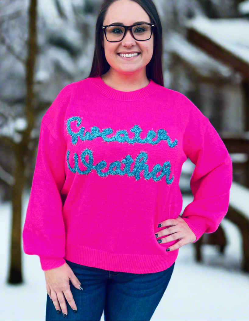 Pink Sweater Weather Sweater