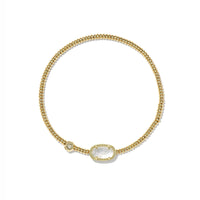 Grayson Gold Stretch Bracelet in Ivory Mother of Pearl