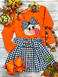 Turkey Talk Girl Skirt Set