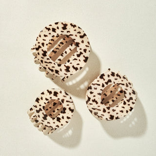 Flat Circle Hair Clip - Blonde Tortoise