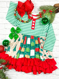 Holiday Gifts & Holly Dress