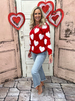 Fuzzy Sweater - Valentine Red
